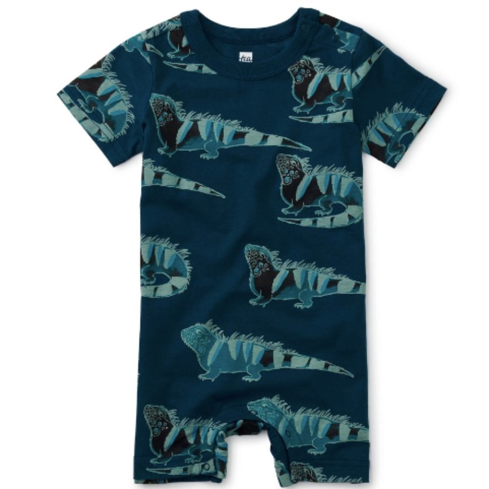 NEW Tea Collection baby boy shorts romper Sz. 6-9mos (NWT)
